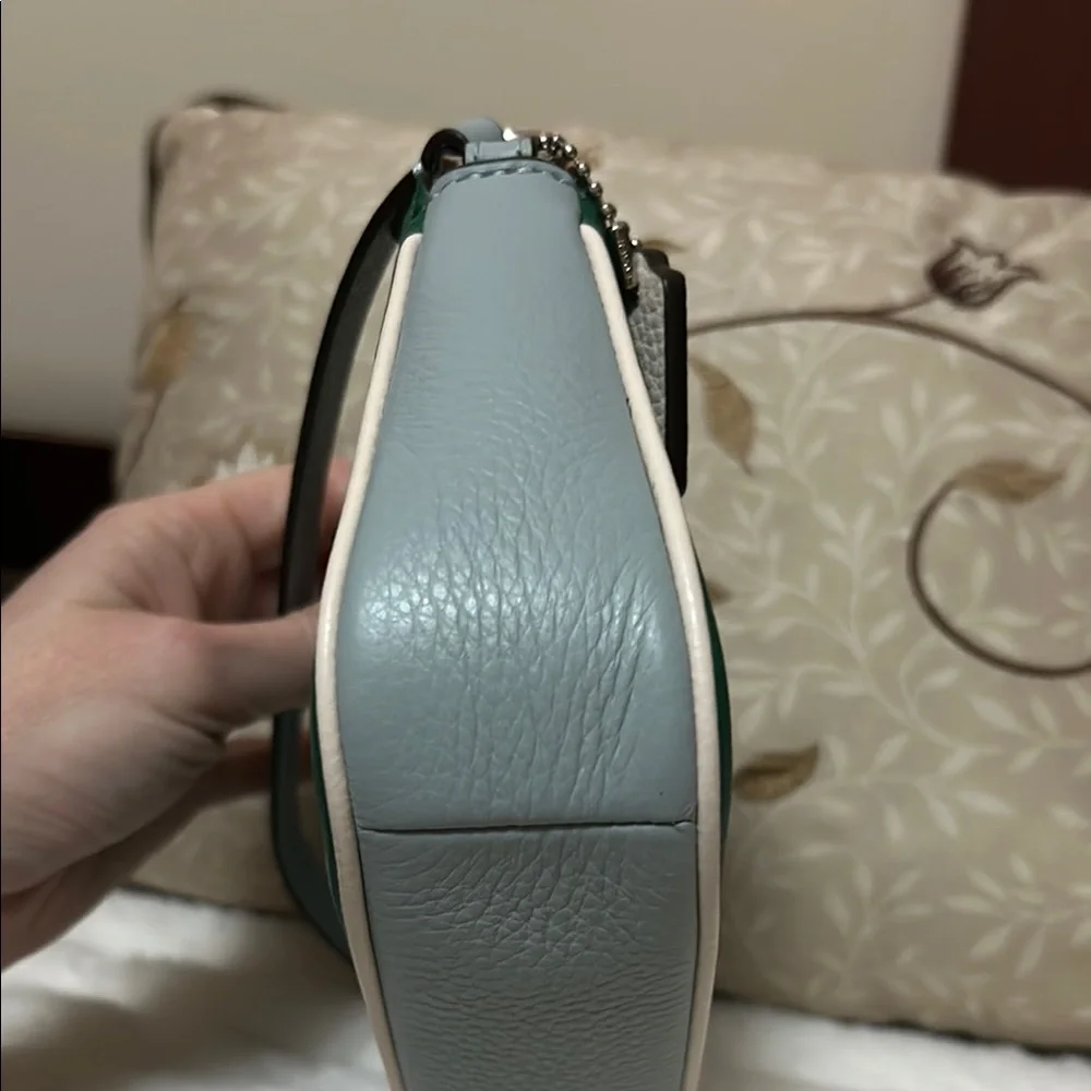 Coach Nolita 19 Pebble Mulit Green Leather Purse/Wristlet